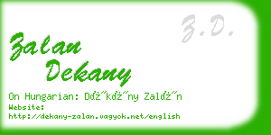 zalan dekany business card